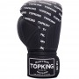 Top King "Full Impact Single Tone" Боксерские Перчатки Тайский Бокс Black